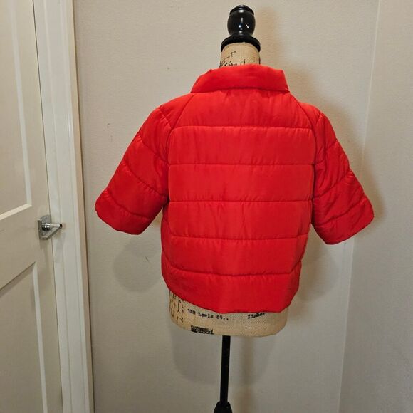 NWOT Chico's Women's Shortsleeve Puffer Jacket Size 1 - Picture 3 of 6